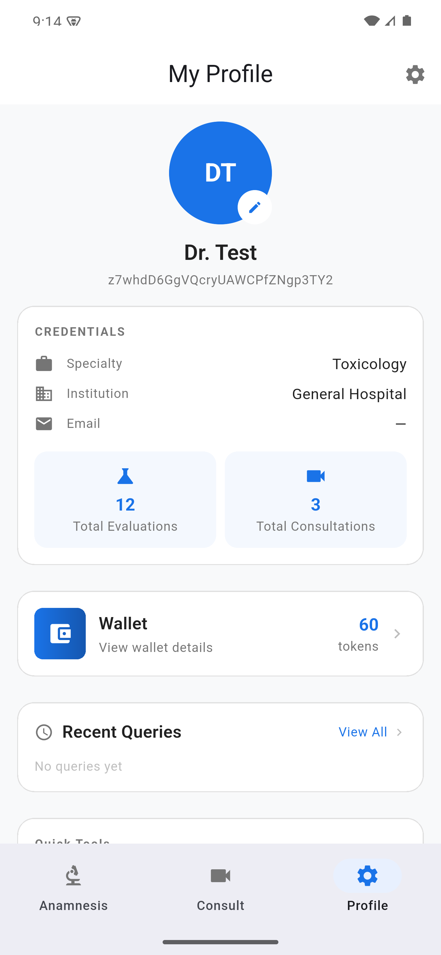 Clinician profile hub